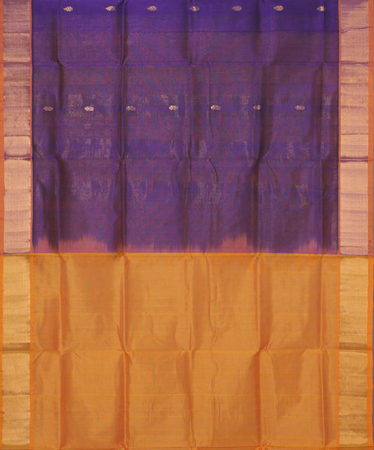 Navy blue color handloom madhavaram sico saree