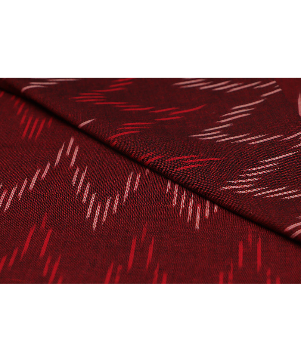 Sangria red handloom pochampally cotton material