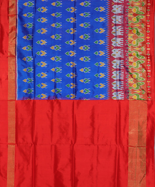 Blue color handloom silk saree