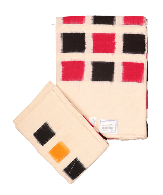 Handwoven ikat single cot bedsheet