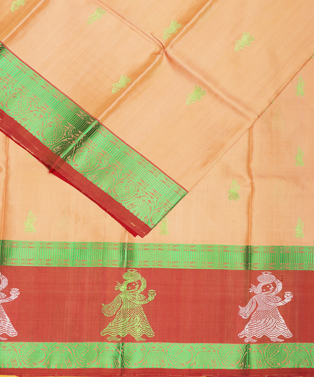 Multi-shade handloom gollabhama silk saree