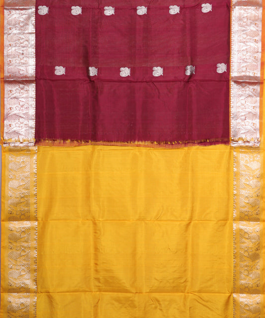 Multi-shade color handloom madhavaram silk saree