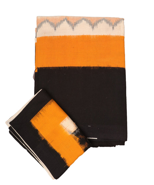 Handwoven ikat single cot bedsheet