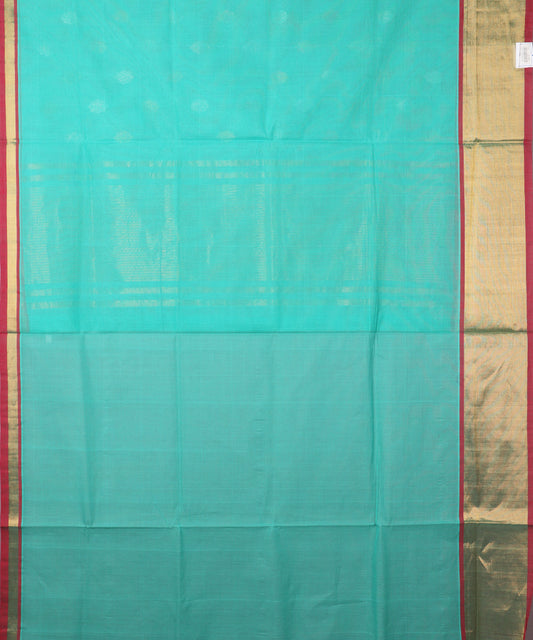 Jungle green color handloom venkatagiri cotton saree