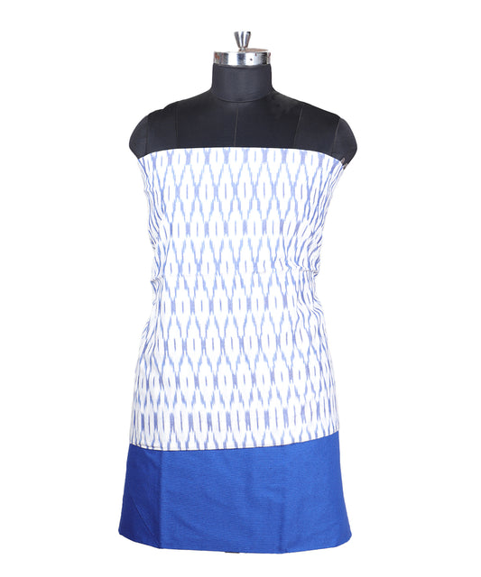 White color handloom pochampally punjabi suit