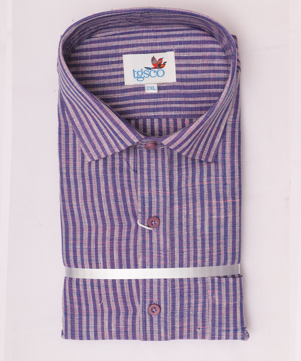 Amethyst violet color handloom pochampally shirt