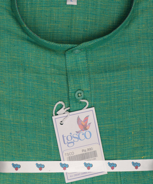 Handloom Men’s Khadi Short Kurta – Half Sleeves