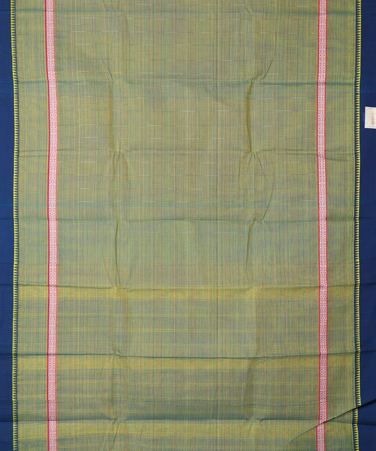 Olive green color handloom narayanpet cotton saree