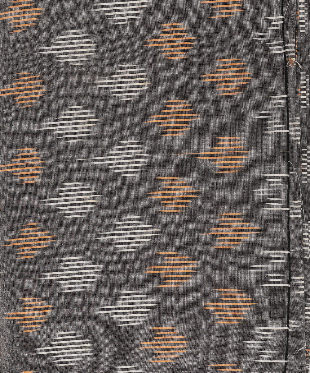 Iron gray color handloom pochampally cotton material