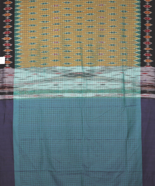 Olive green color pochampally mercerised muthyampet cotton saree