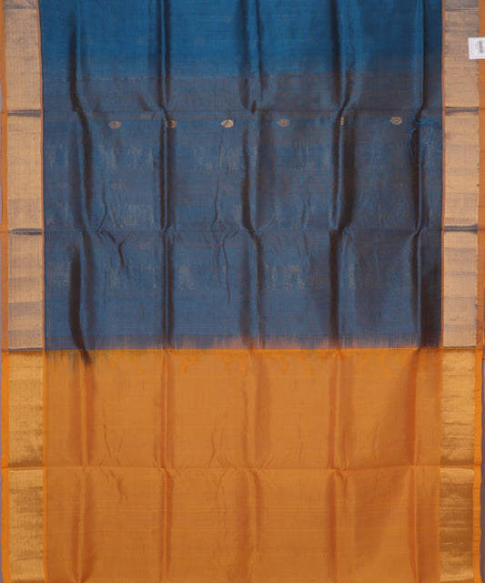 Prussian blue color handloom madhavaram sico saree