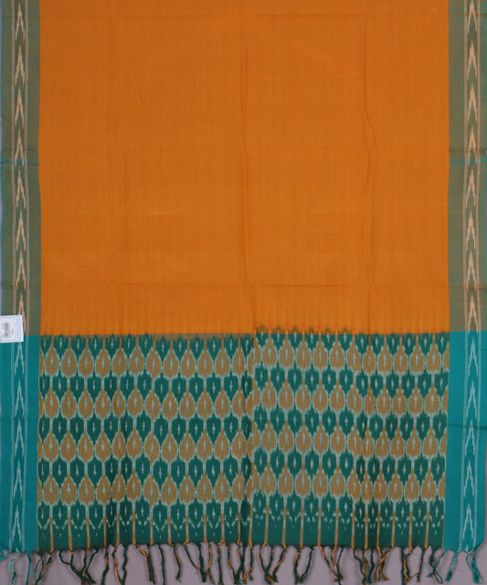 Apricot orange color handloom cotton dupatta