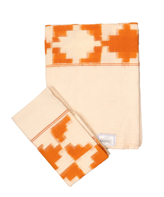 Handwoven ikat single cot bedsheet
