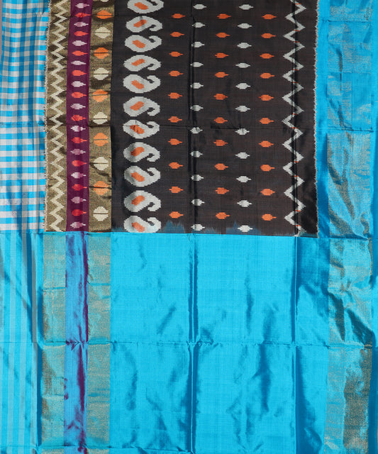 Black color handloom silk saree