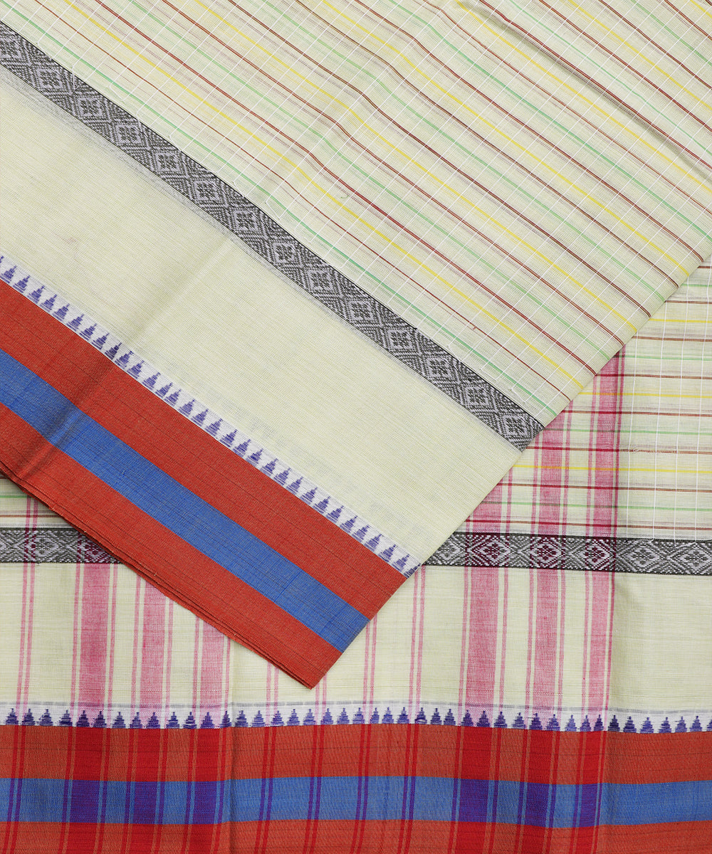 Tea green color handloom narayanpet cotton saree