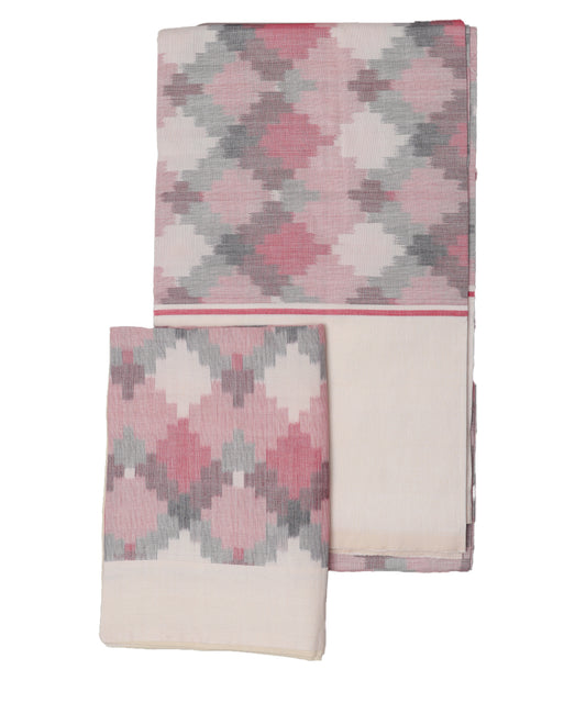 Handwoven pochampally ikat double cot bedsheet