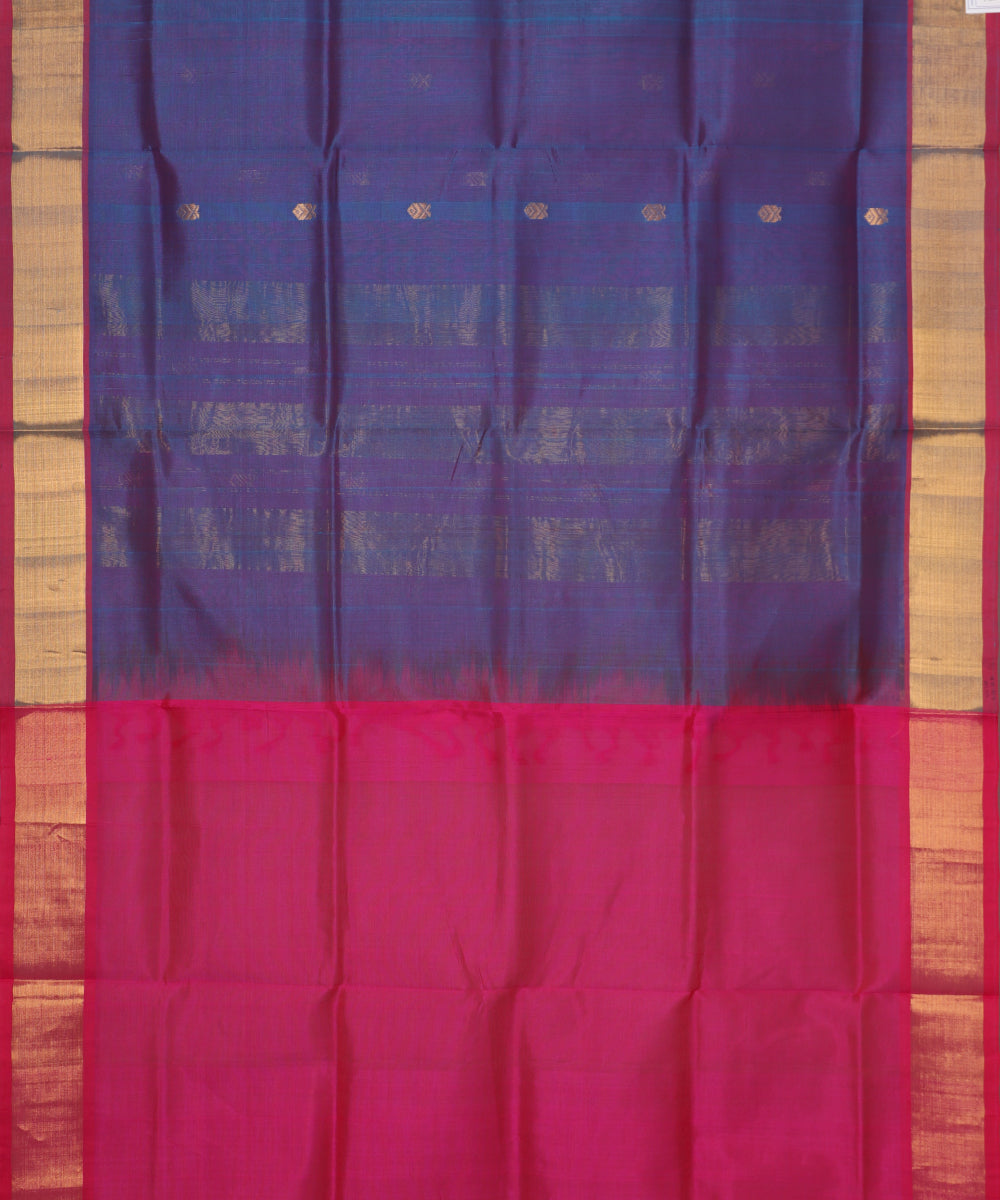 Sapphire blue color handloom madhavaram sico saree