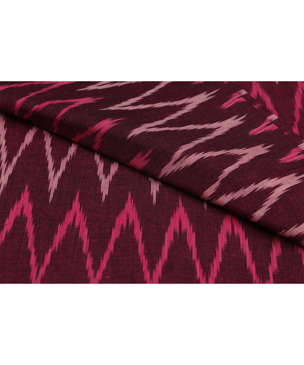 Sangria red color handloom pochampally cotton material