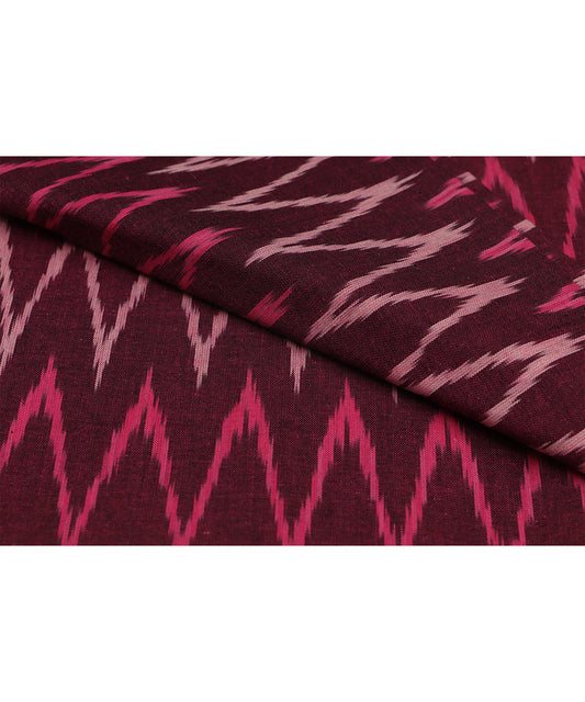 Sangria red color handloom pochampally cotton material