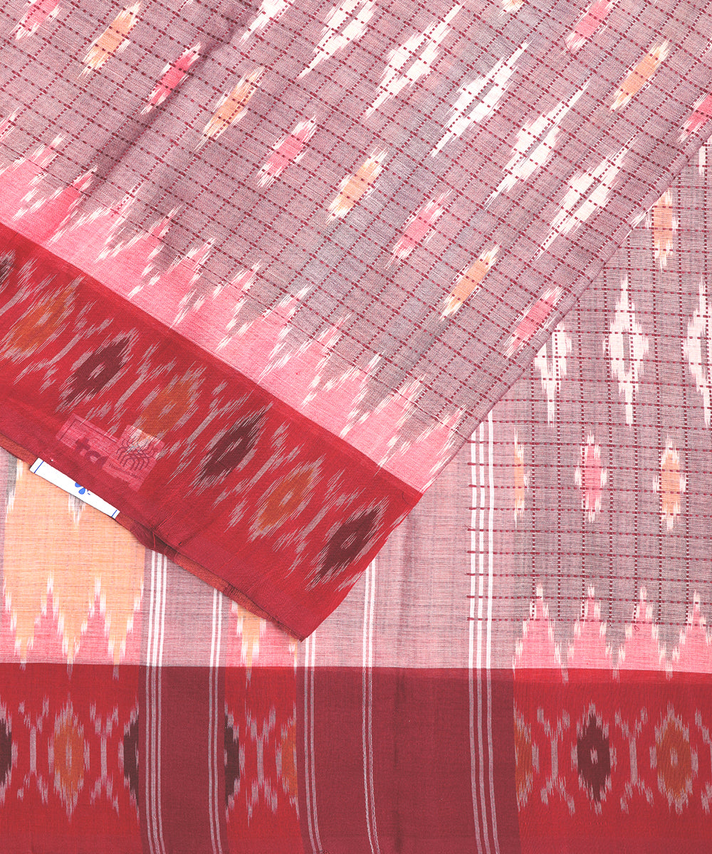 Redwood color pochampally mercerised muthyampet cotton saree