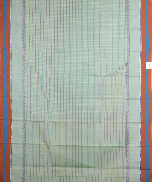 Emerald green color handloom narayanpet cotton saree