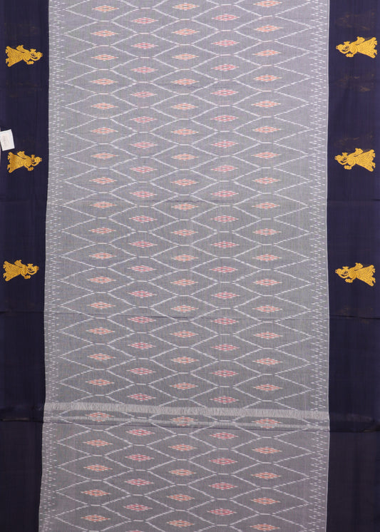 Pewter gray color gollabhama cotton saree