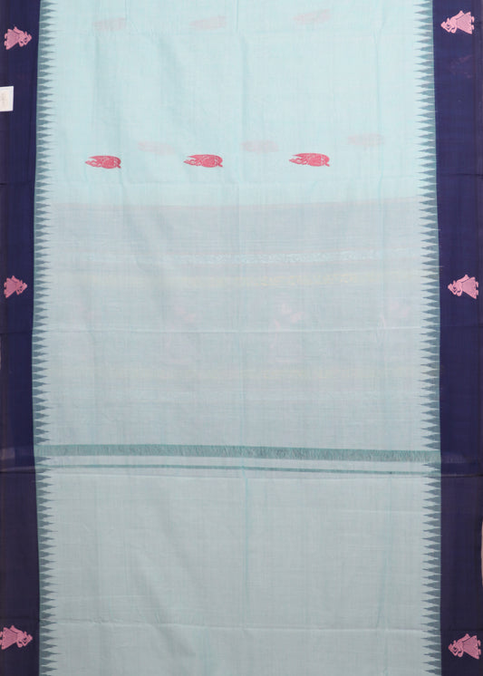 Tea green color gollabhama cotton saree