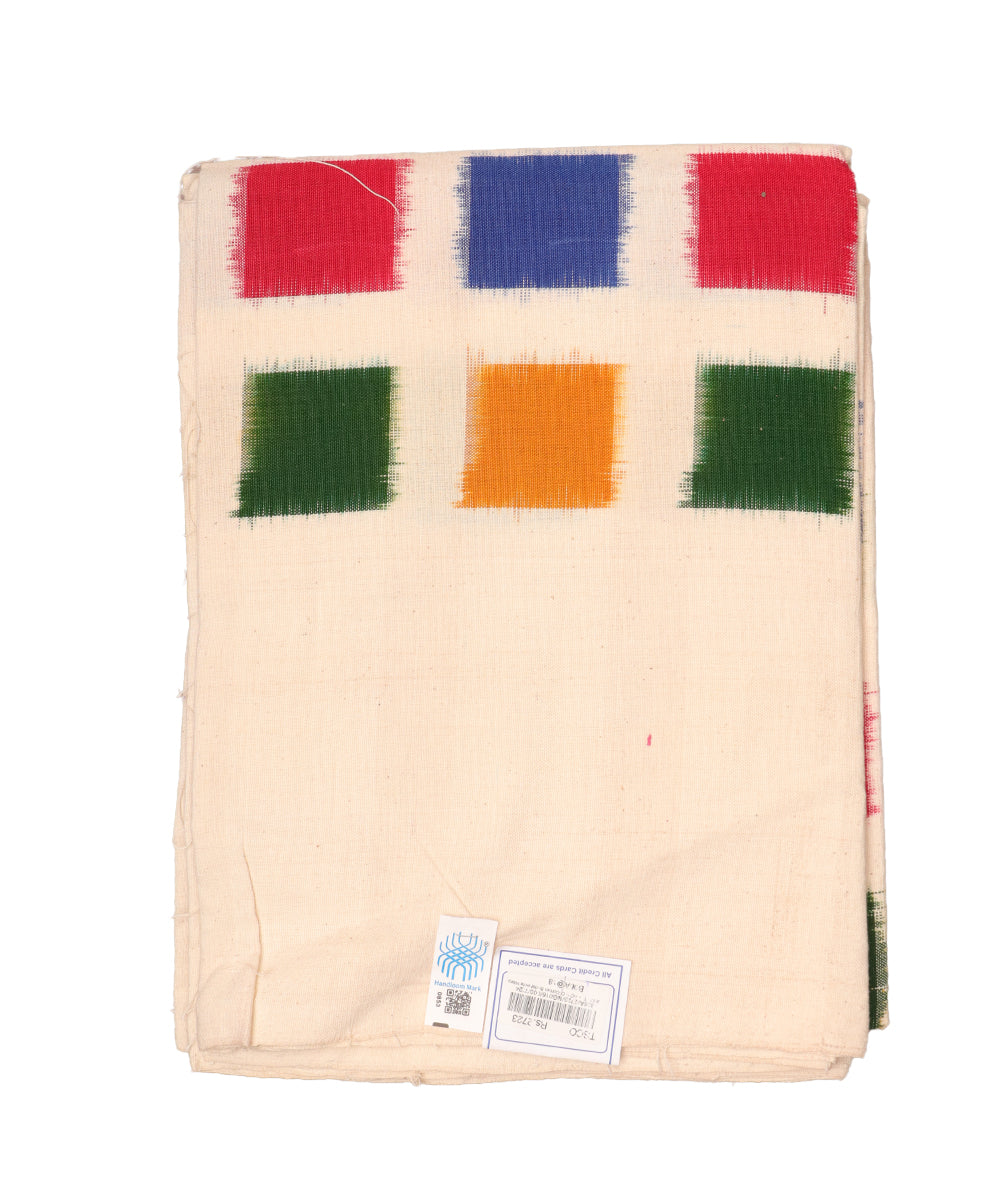 Handwoven ikat single cot bedsheet