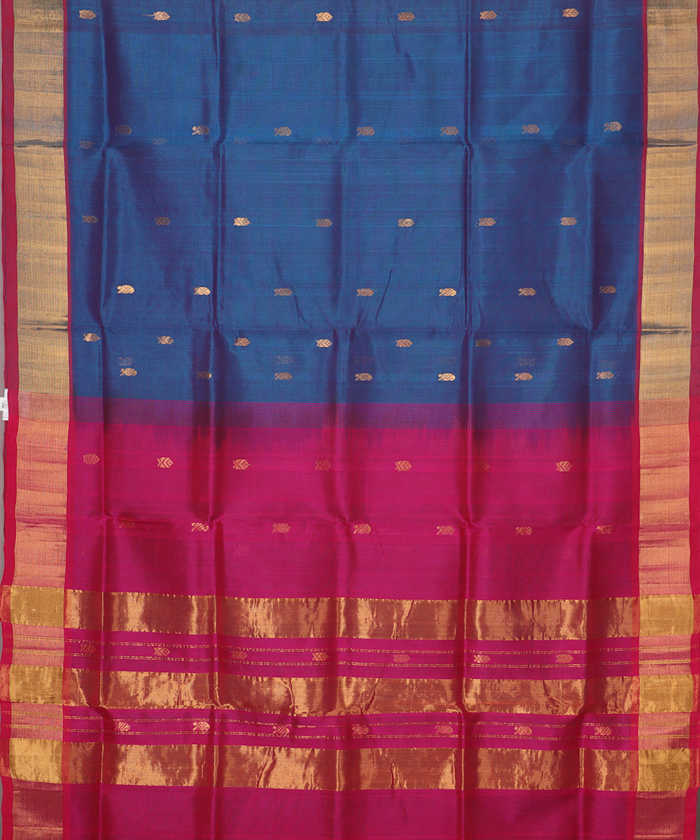 Sapphire blue color handloom madhavaram sico saree