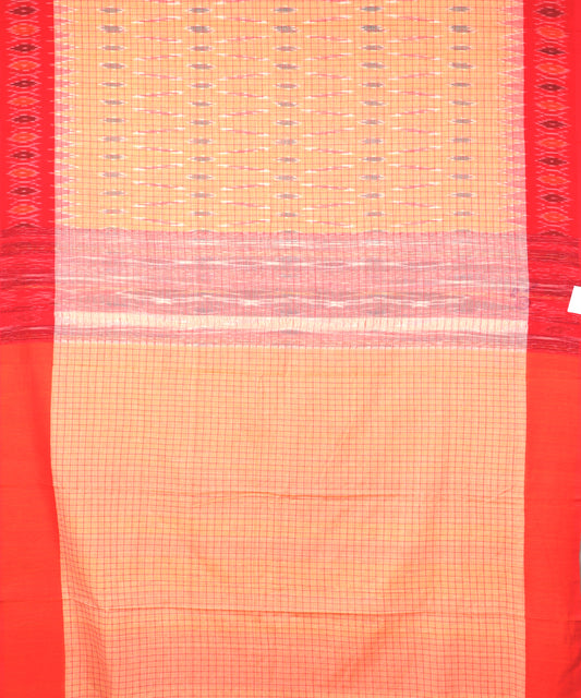 Mustard color pochampally mercerised muthyampet cotton saree