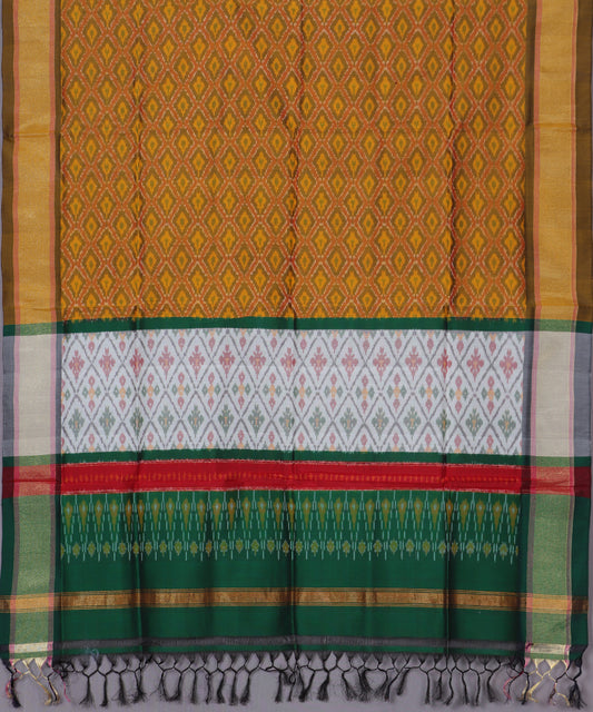Multi-shade handloom ikat sico dupattas