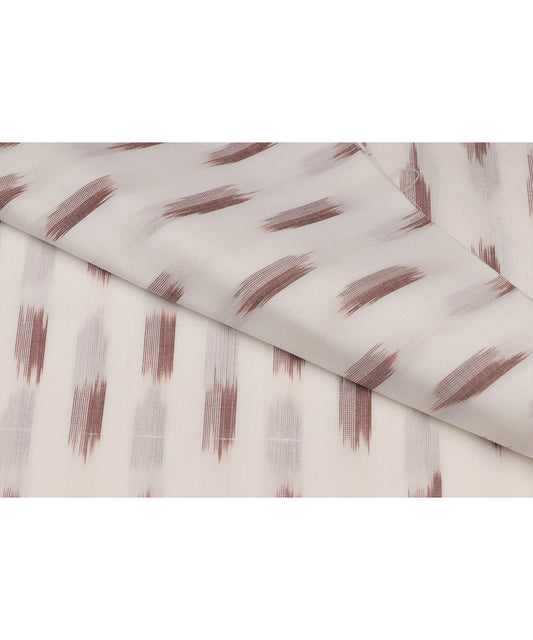 Half-white color handloom pochampally cotton material