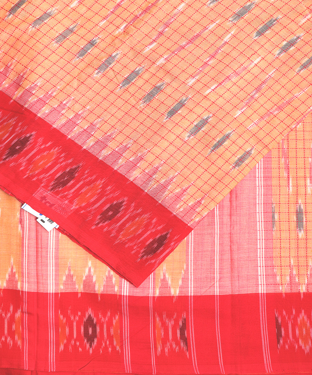 Mustard color pochampally mercerised muthyampet cotton saree