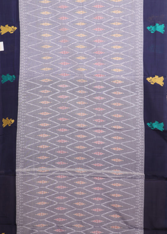 Pewter gray color gollabhama cotton saree