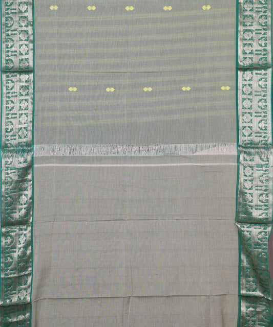 Artichoke color handloom gollabhama mercherized cotton saree