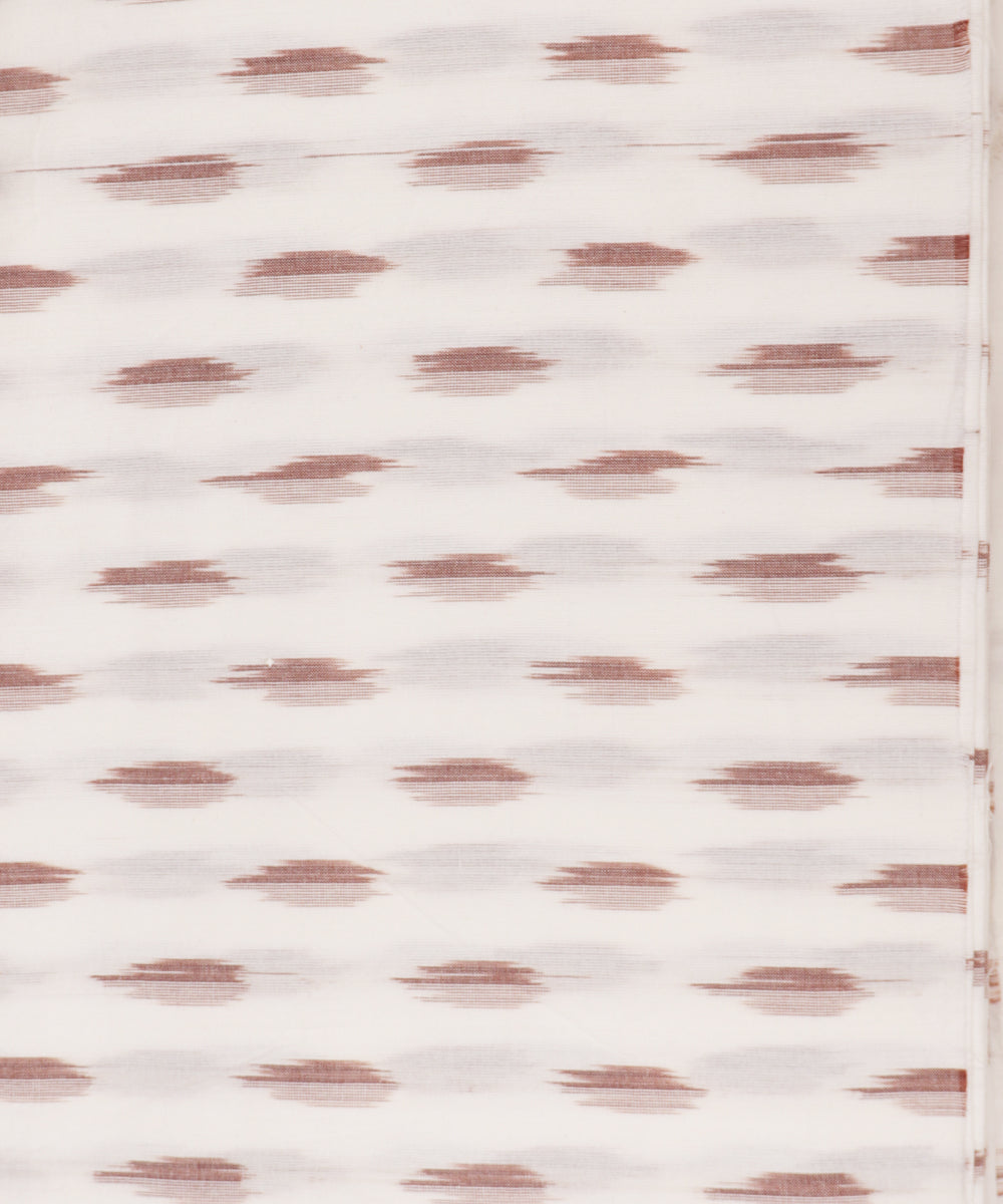 Half-white color handloom pochampally cotton material