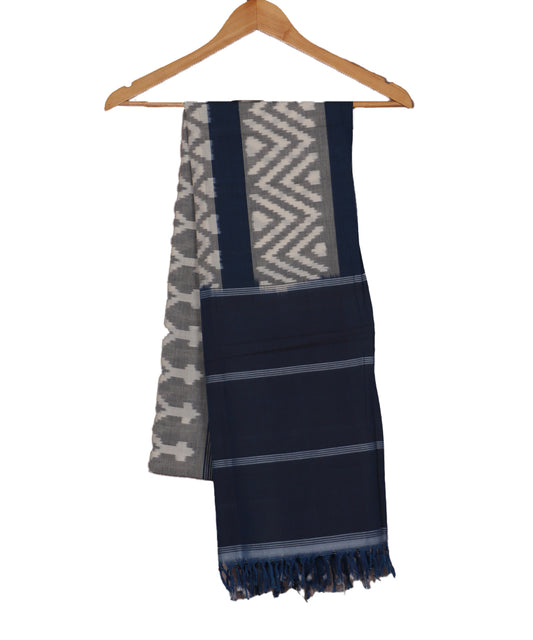 Gray color handloom cotton dupatta