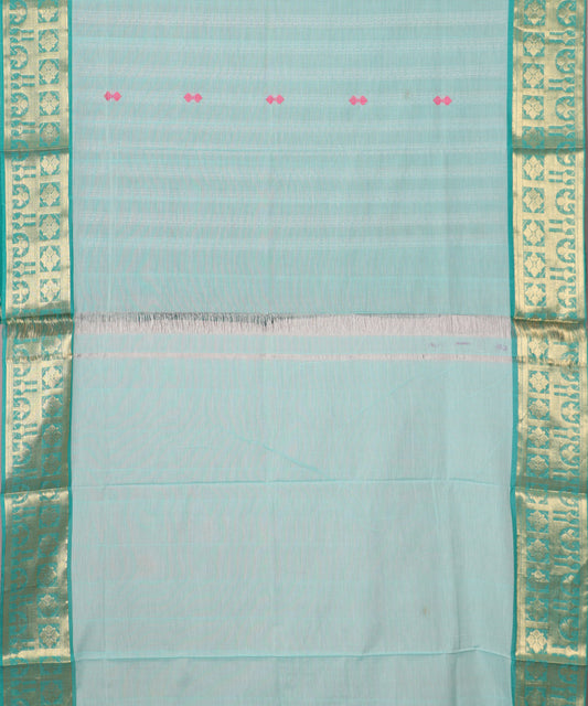 Turkish color handloom gollabhama mercherized cotton saree