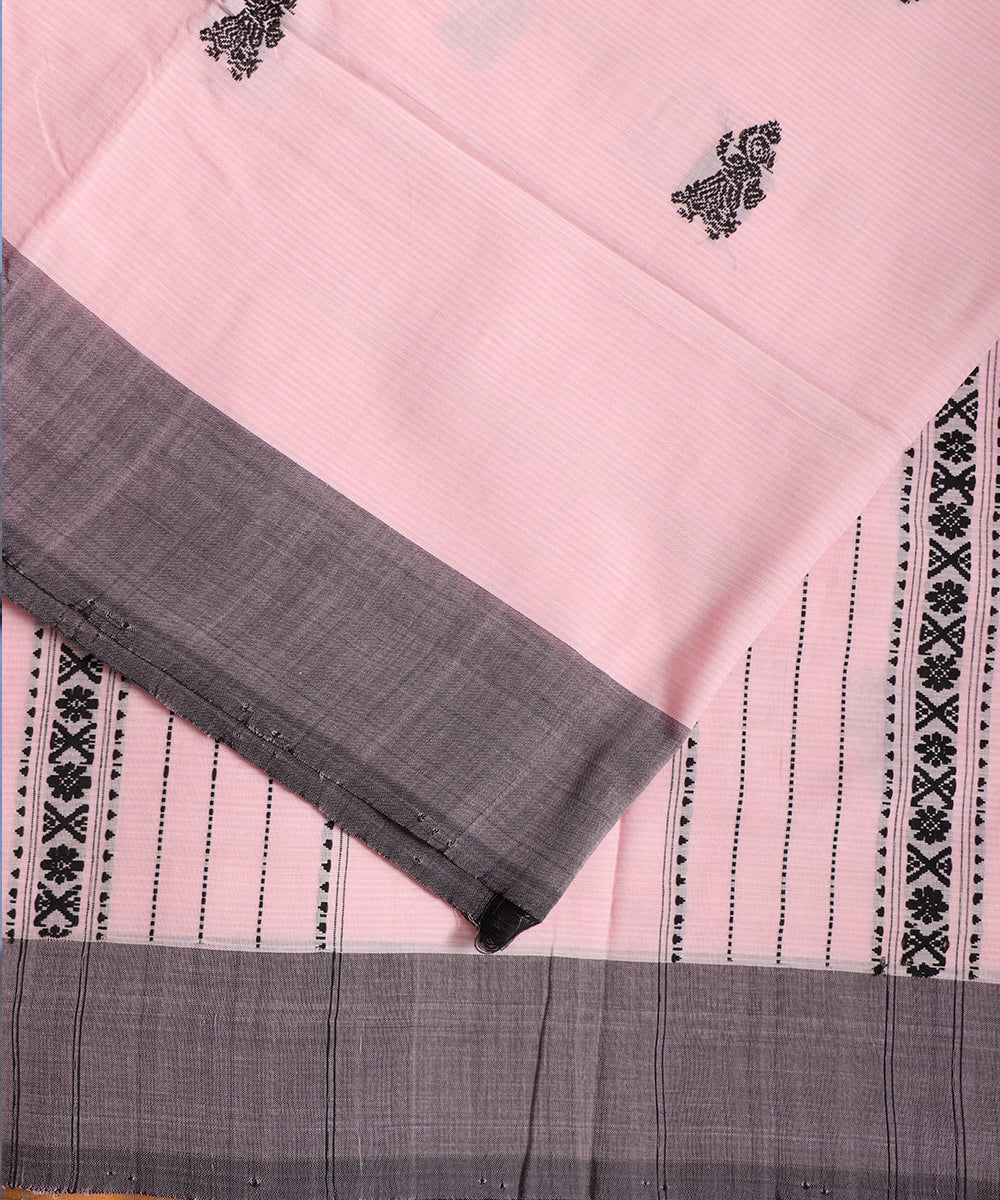 Lemonade color handloom gollabhama cotton saree