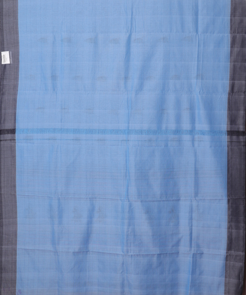Cornflower blue color handloom gollabhama cotton saree