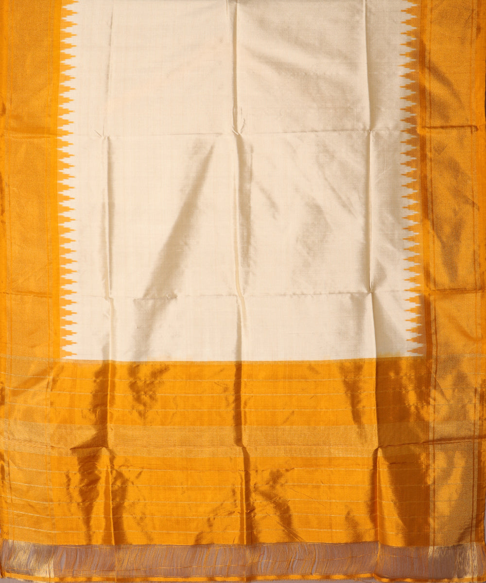 Peach color handloom silk dupatta