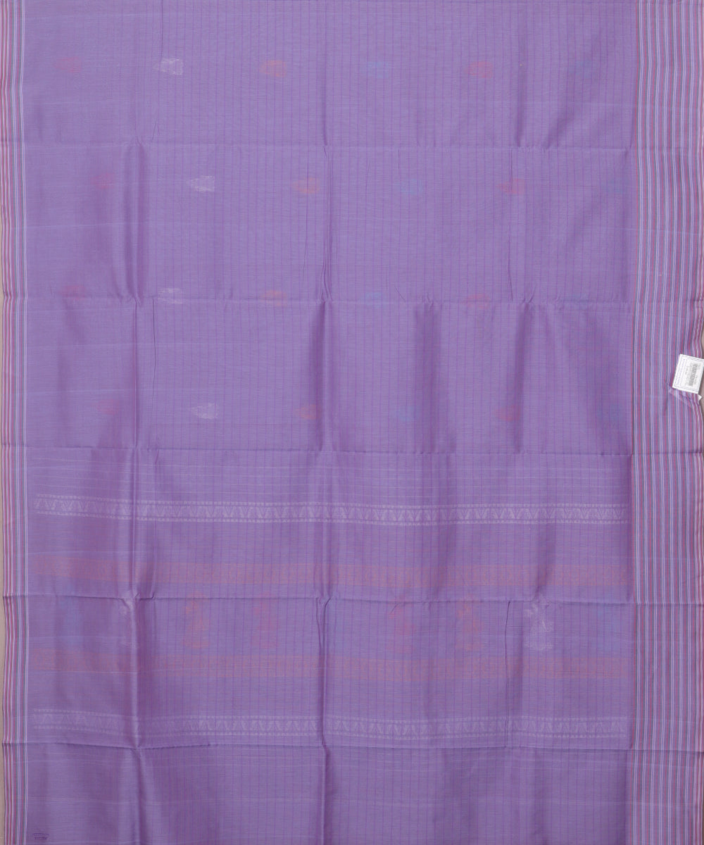 Mauve violet color handloom gollabhama cotton saree