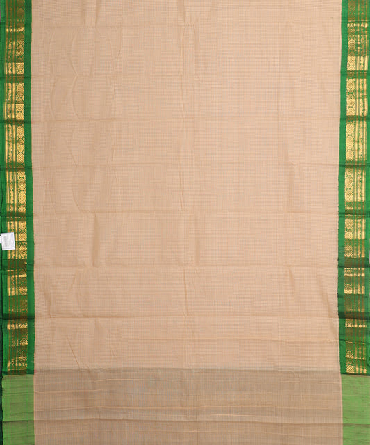 Tortilla brown color handloom Gadwal cotton saree