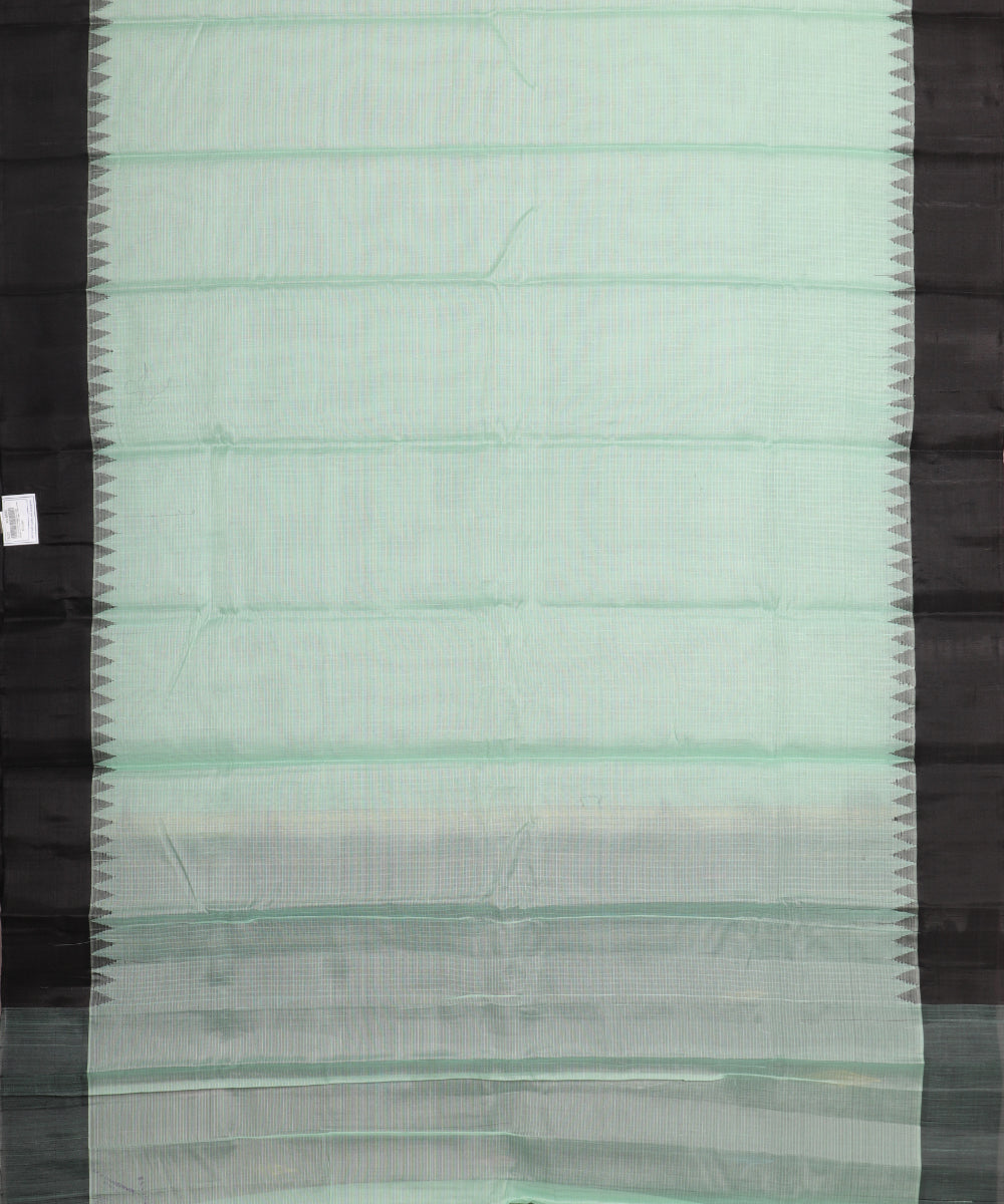 Laurel green color handloom Gadwal cotton saree