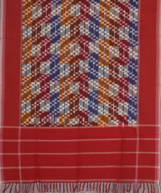 Multi-color handloom cotton dupatta