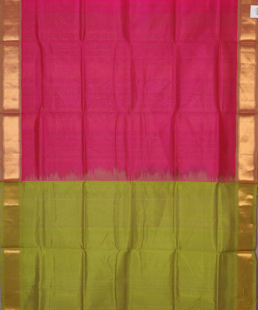 Magenta pink color handloom madhavaram sico saree
