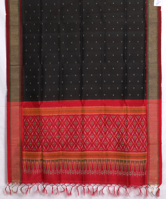 Black color handloom ikat sico dupattas