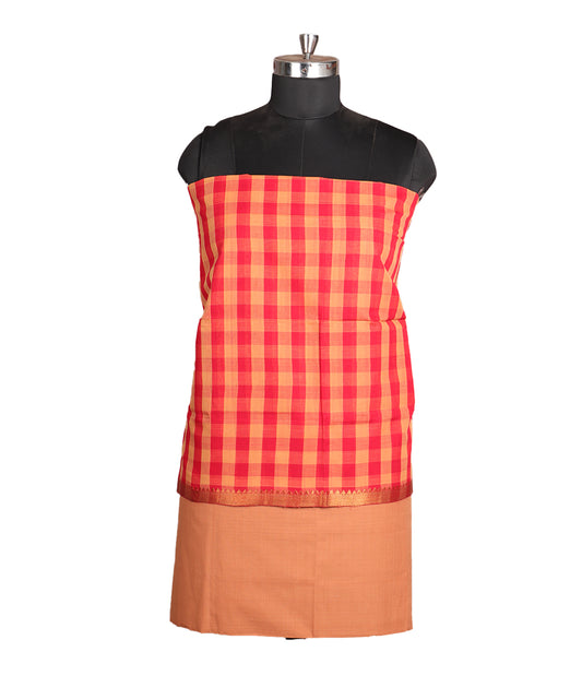 Handloom mangalagiri cotton suit