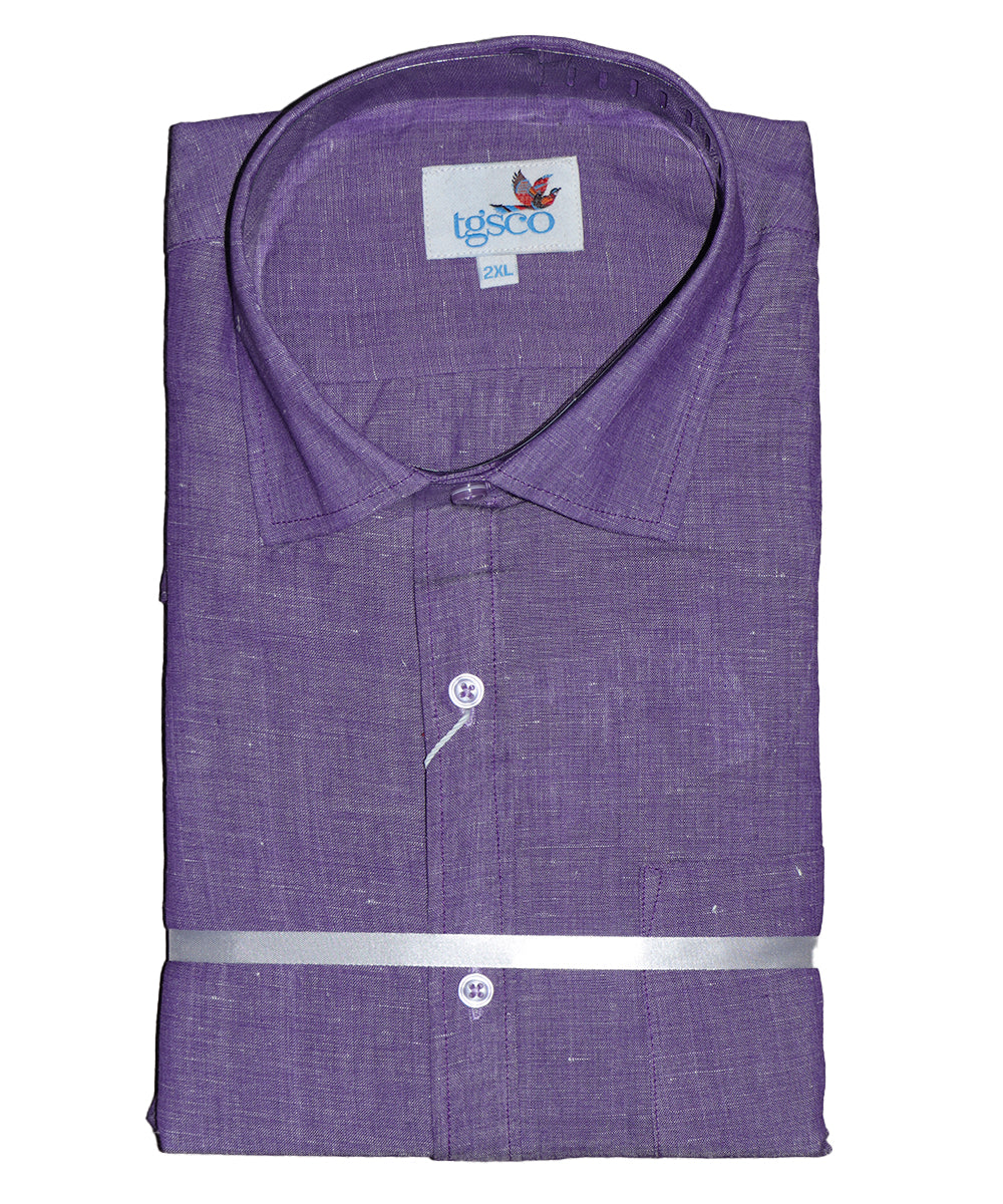 Mauve violet color handloom pochampally shirt