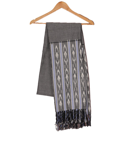 Fossil gray color handloom cotton dupatta